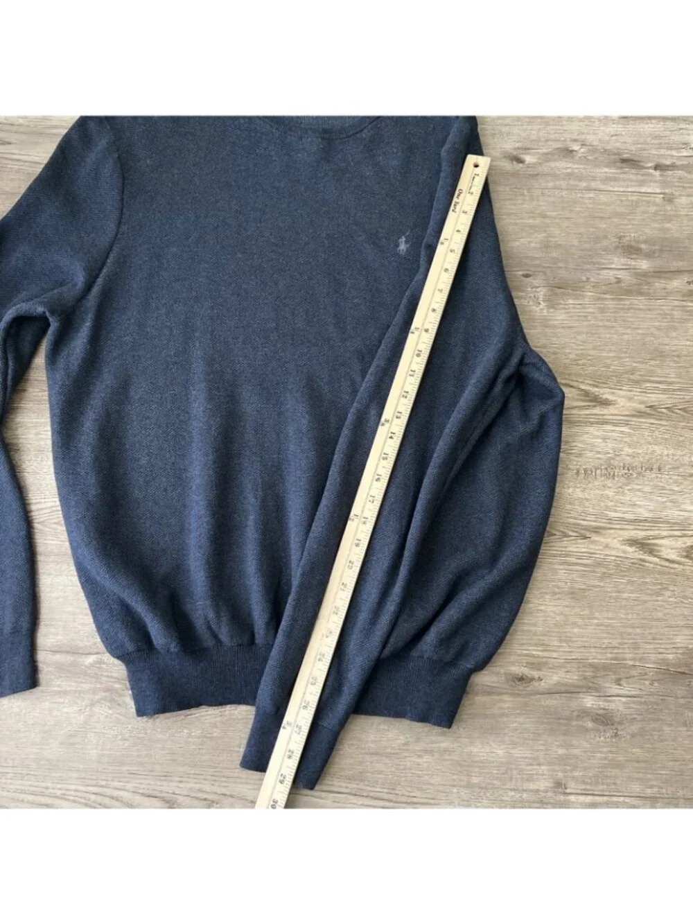 Polo Ralph Lauren Pima Cotton Sweater Mens 2XL Blue Heather Crewneck Pony Log0